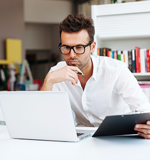 Designer working with laptop